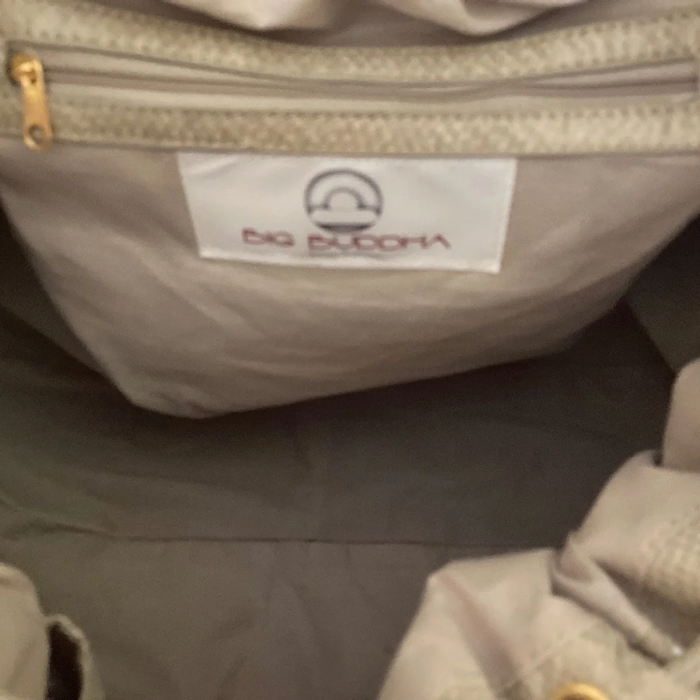 Big Buddha Snake Embossed Double Handle Satchel/Pale Green/NEW/NEVER USED!